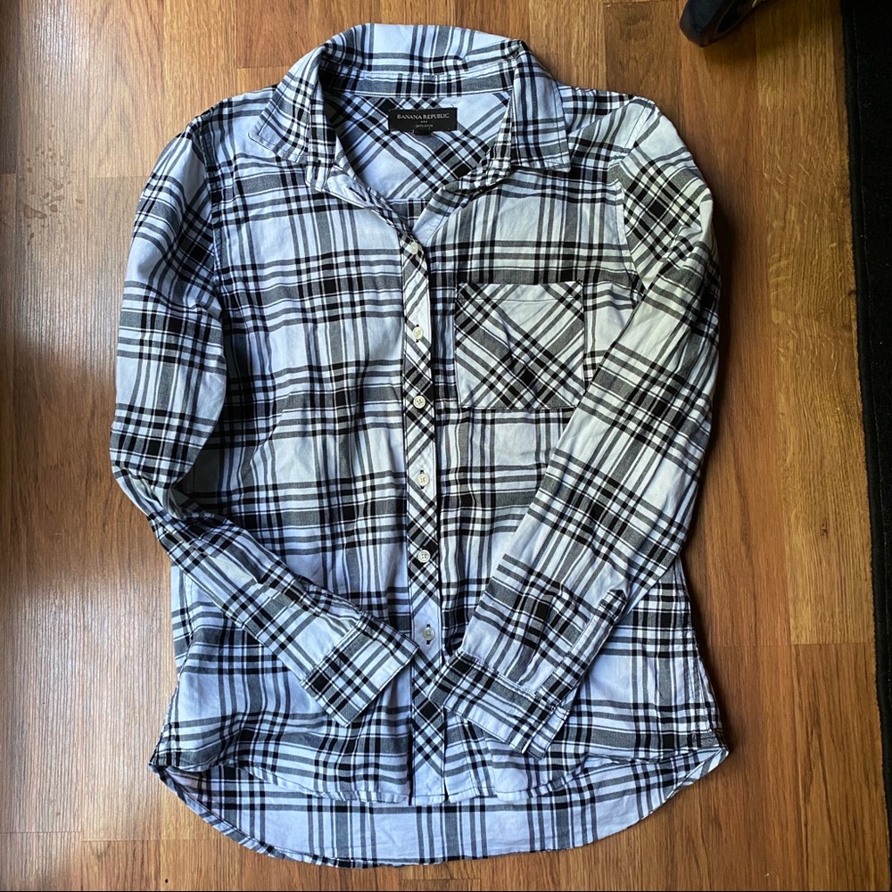 Black and White Plaid Shirt